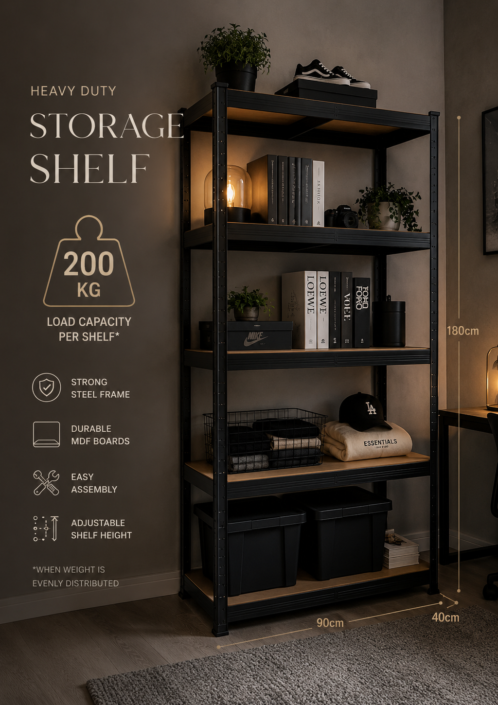Nuvano 5-tier Storage Shelf